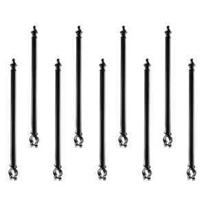fathersdaygift VEVOR Chain Link Fence Extensions, 9 Packs 27.4 Extension Height, Galvanized Post Extender for 1.3 to 1.5 Top of Fence, U Bracket, Barbed Wire Extend Arm for Privacy, Prevent Dogs Jumping Out