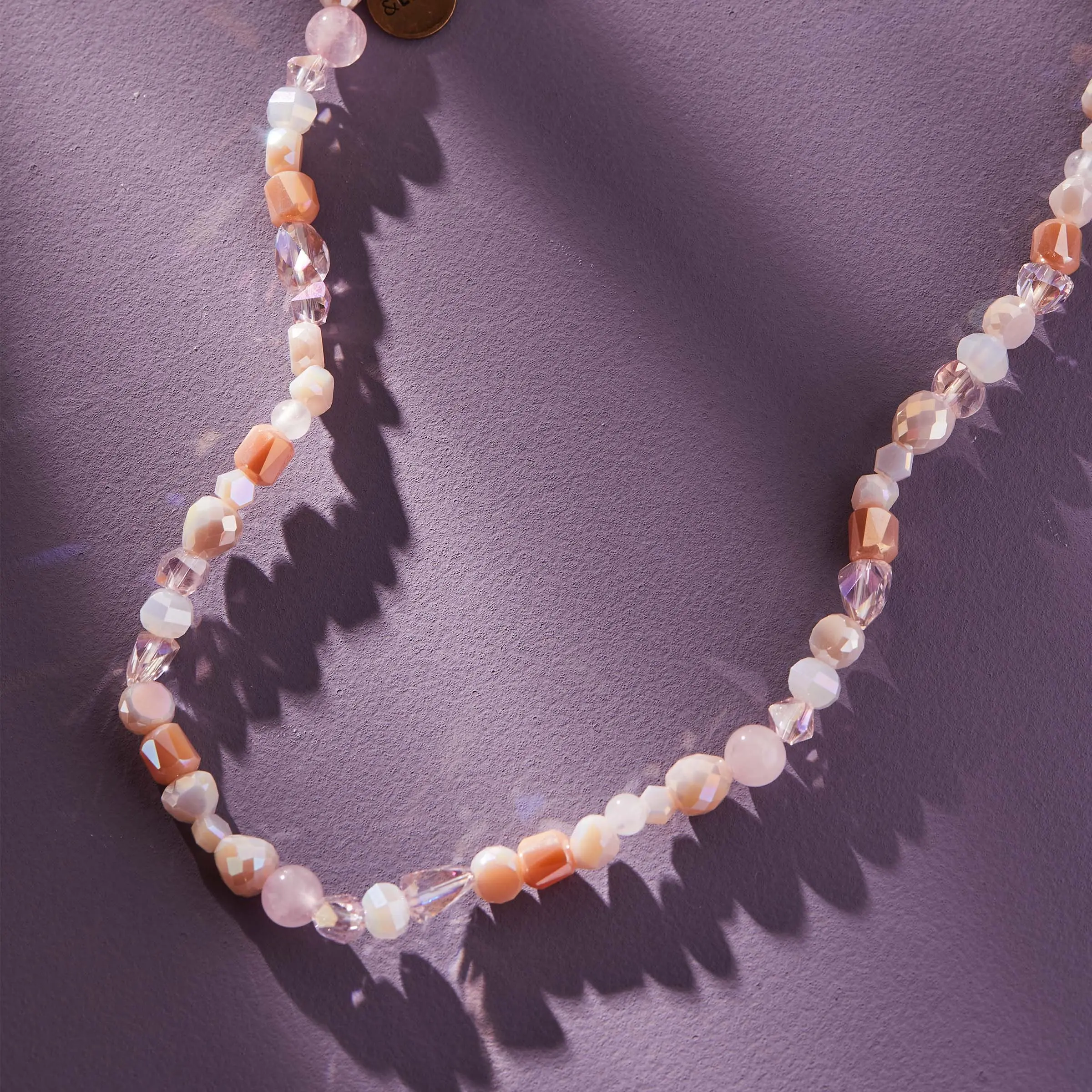 Comin' Up Rose Quartz Multi Beaded Stretch Necklace
