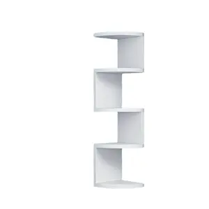 5-Tier Corner Shelf, Floating Storage Rack for Living Room, Bedroom, Kitchen, Bathroom, Office, Space-Saving Bookshelf