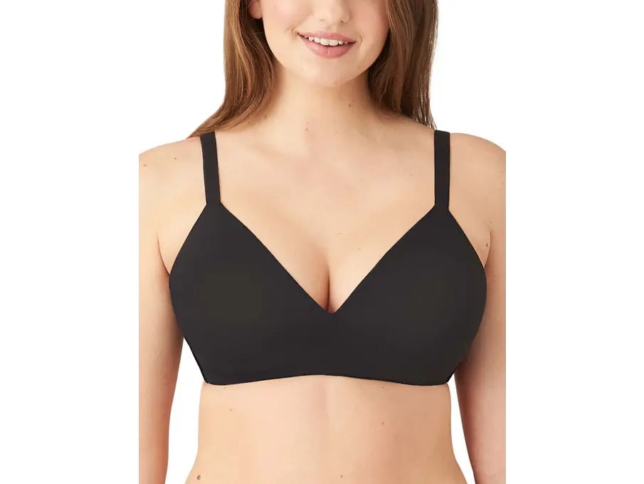 Women's Wacoal How Perfect Soft Cup Bra - Black, Adjustable Straps, Comfy Light Stretchy Spandex Fabric, Everyday Style, Matching Design, Wireless, Simple, Basic, Bikini, Hand Wash, Spandex Blend, Multi-Size, 32Dd, Casual, Elastane, 34C, Clean Finish, Nyl