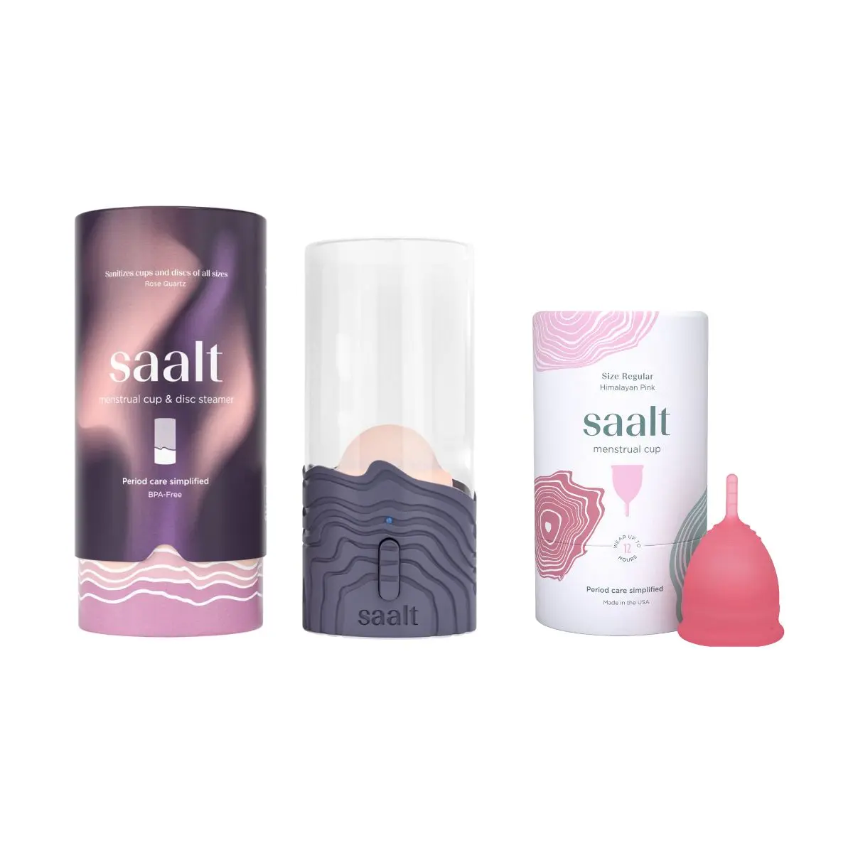 Saalt Cup + Steamer Bundle