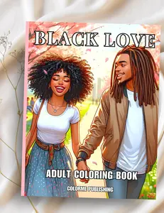 Black Love Adult Coloring Book: 40 Pages of Couples in Love, Physical Book Moments Magic