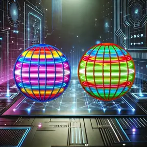 Neon Mini Hand Drone Toy Orb Flying Ball with LED Lights - Sensory Stress Relief Fidget Toys for Kids Teens Adults | Gesture Control Hover Games Indoor Outdoor | Trending Gift for Kids | Safe & Secure Design