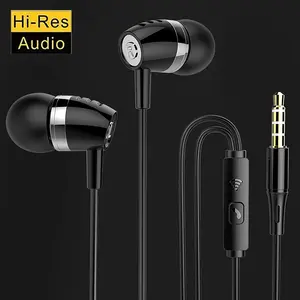 3.5mm Wired In-Ear Headphones with Mic, Stereo Sound, Audio, Compatible with Samsung A15/A25/S10, Huawei, Oppo, Vivo, Xiaomi, Redmi, POCO, ASUS ROG Phone 9/8/7, Sony Xperia 10/5/1V/III, Motorola G06/G22/G32, Tecno, Itel, Infinix, Nokia