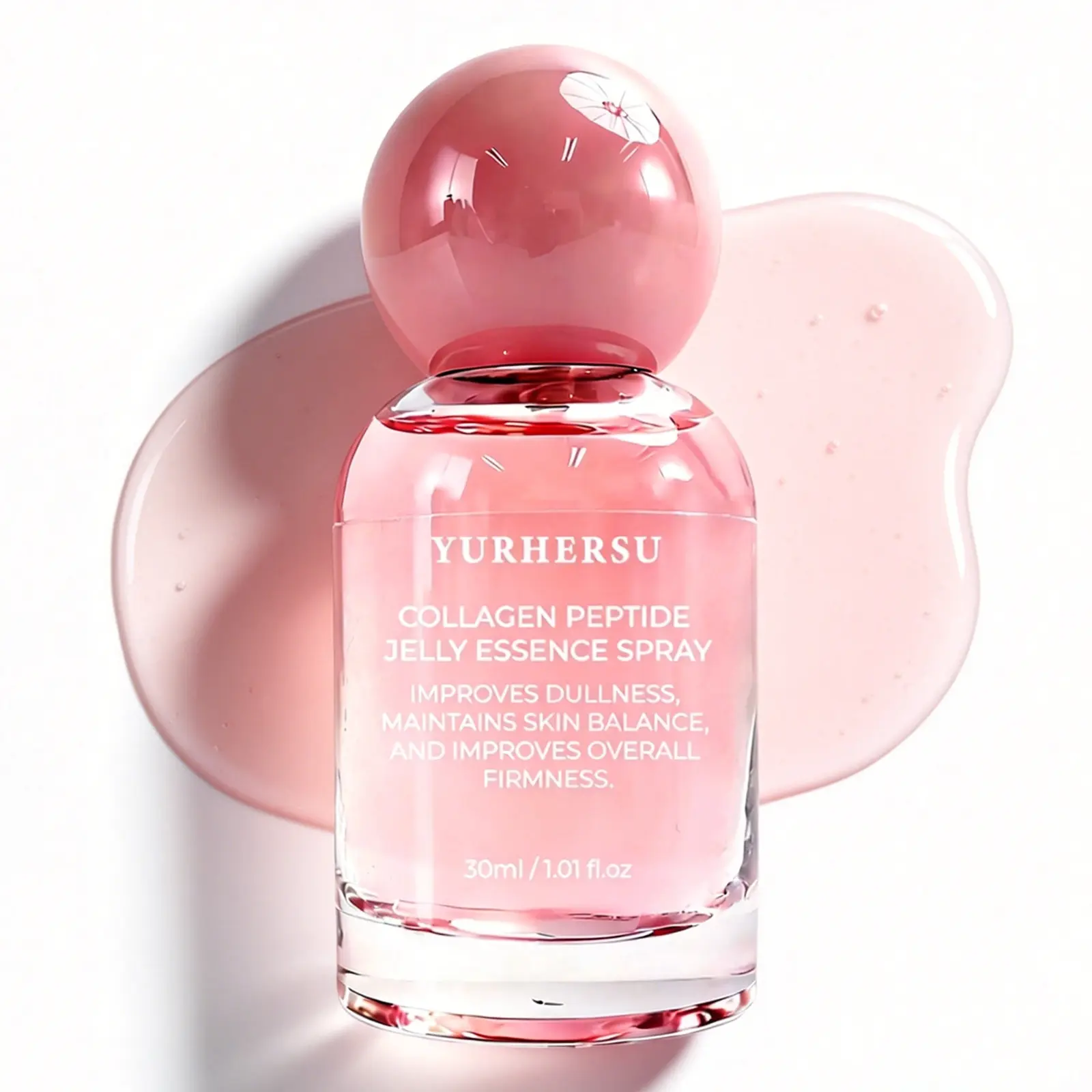 Collagen Peptide Jelly Serum Mist, Lightweight Hydrating Facial Spray for a Dewy, Smooth Finish, Daily Use, Travel Size 1.01 fl oz, Hydrate, Moisture