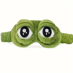 1Pc cute frog sleep blindfold eye protection, lunch break power failure sleep blindfold soft and comfortable blindfold travel must Sleeping Mask