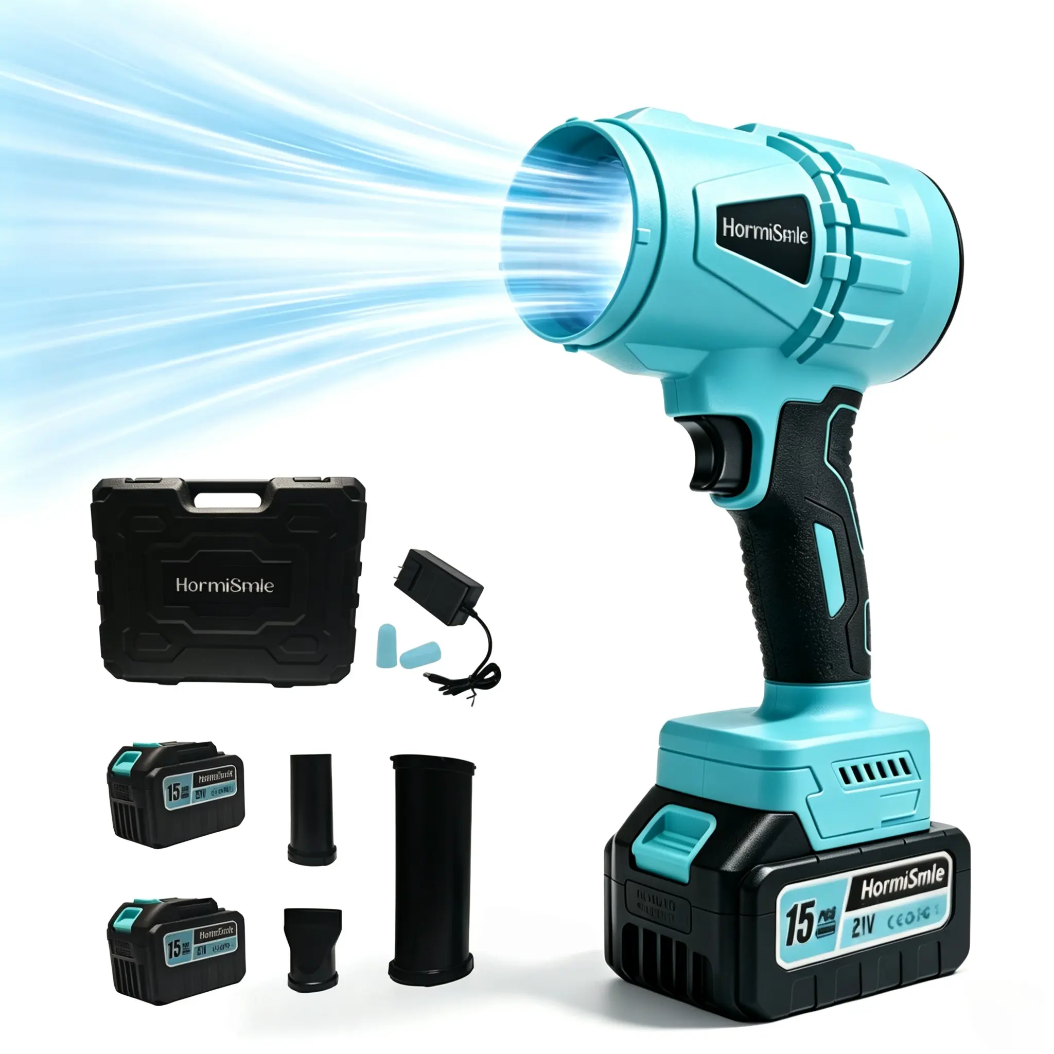 Cordless Leaf Blower with Brushless Motor, High-Velocity Electric Air Blower, Lightweight Handheld Blower for Lawn Care, Yard, Patio & Car Drying