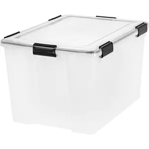 212 MAIN 74-qt Deep Ultimate Storage Boxes, Organiser with Airtight Seal, Modular Stack Design, Lid for Garage Storage