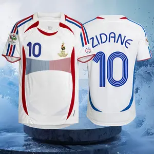 2006 France Away Short Sleeve 10# Zidane Retro Soccer Jersey