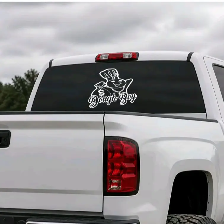 Dough Boy Original Design Blue Collar Sticker 651 Vynal Decal for Cars or Trucks - Easy Application, Long-Lasting Feature, Vehicle Exterior Decoration