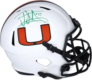 Jonathan Vilma Miami Hurricanes Autographed Riddell Lunar Eclipse Alternate Speed Replica Helmet - Fanatics Authentic Certified