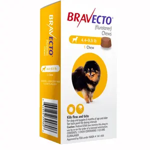 Rx Bravecto Chews for Dogs (Fluralaner) - 12 Week Flea & Tick Prevention, 1 Chew