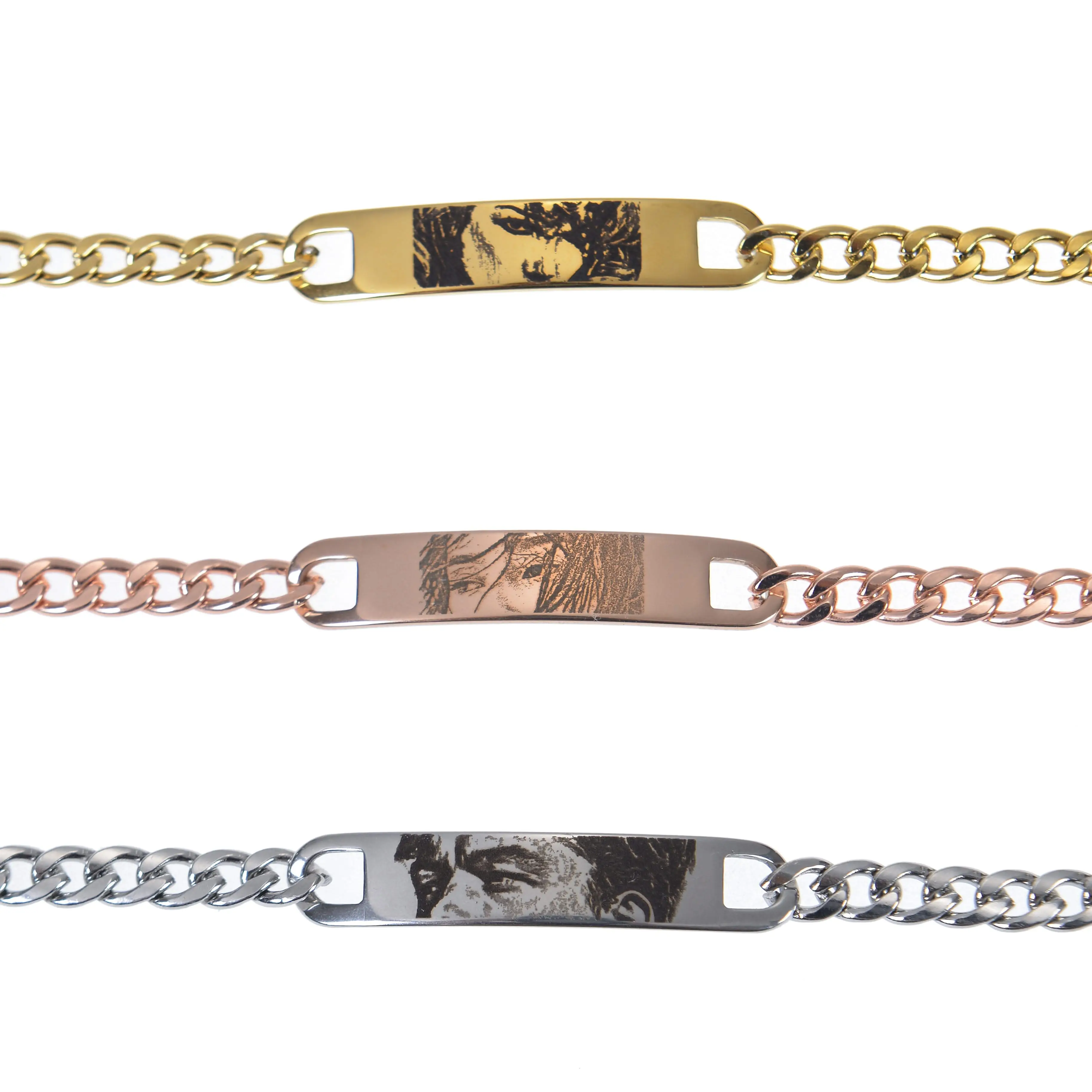 Personalized Eye Engraved Bar Bracelet