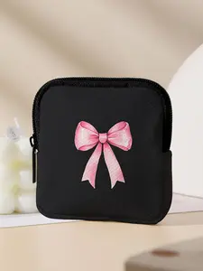 Butterfly Pattern Printed Coin Wallet, Multifunctional Storage Bag, Durable Polyester, Digital Printing, Key Card Holder, Ideal Gift, Coin Pouch