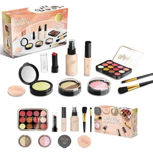 Makeup Kits Play Set, Pretend Makeup Toys for Girls Gifts 3+ Years Old (Not Contains Real Cosmetics) (Black)