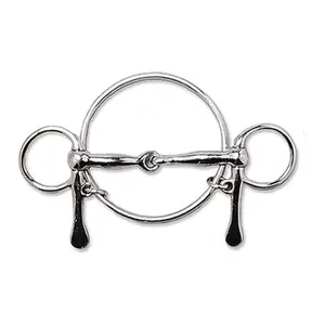 212 MAIN Stainless Steel Jointed Mouth Half Cheek Bit - 4.75 in. Dexter Ring Equestrian Driving Gear, Model 25409-4-3-4