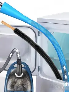 LMMAKE Dryer Vent Cleaner Kit with Flexible Lint Brush & Vacuum Hose Adapter for Efficient Lint Removal Deep Cleaning of Appliance Vents Fits Most Vacuums