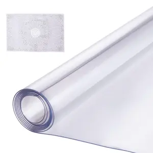 VEVOR Plastic Table Cover,  30 x 60 Inch 1.5 mm Thick Clear Table Protector, Rectangle PVC Desk Mat, Waterproof & Easy Cleaning Desk Pad Tablecloth, for Office Dresser Dining Room Table Night Stand