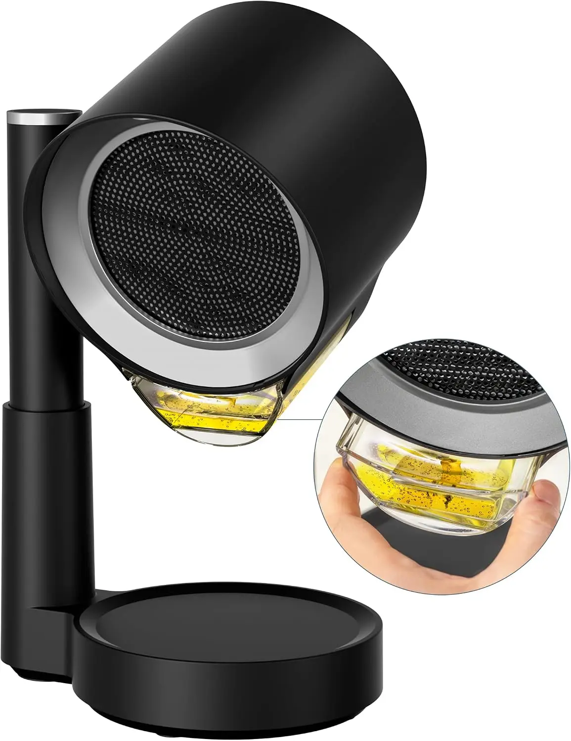 Portable Kitchen Countertop Range Hood with 3-Speed Fans, Quiet Cooking Exhaust Fan, Dual-Filtering Dual-Layer Filter, Extendable Arm Adjustable Height & Angle, Plug-In Cord for Apartments, RV Users