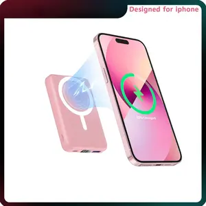 Podoru Magnetic Power Bank, 10000mAh for MagSafe Portable Battery Pack Fast Wireless Mobile Charger and USB-C Cable, for iPhone 17/16/15/14/13/12 Series