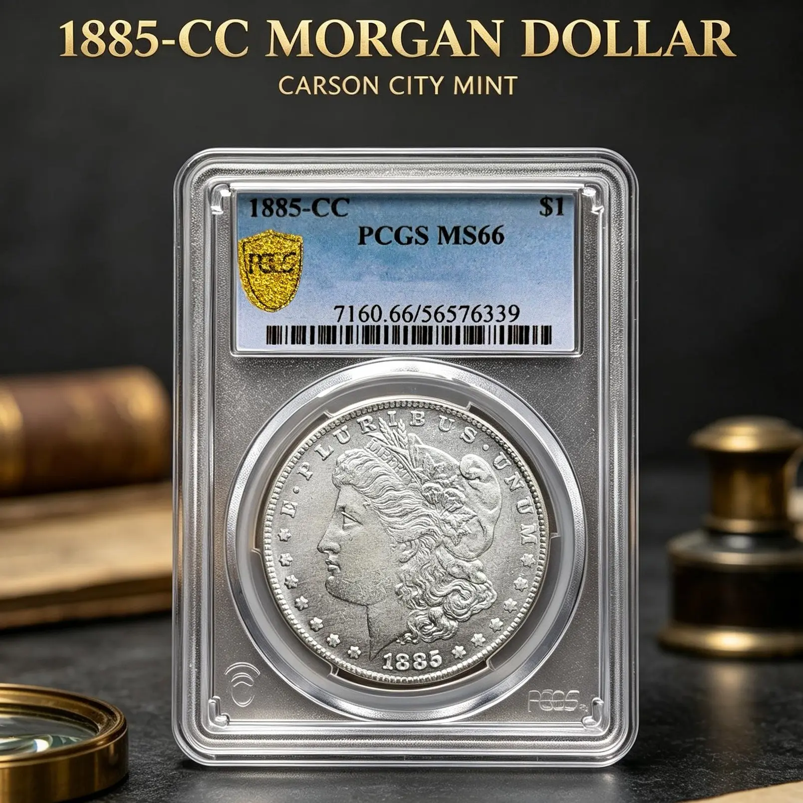1885-CC Carson City Morgan Silver Dollar | PCGS Graded Rare Key Date Old West Collector Coin