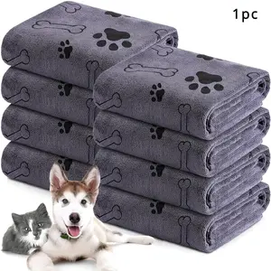 Quick-Dry Microfiber Dog Towel |   Ultra Absorbent, Soft Bath & Grooming Towel for Medium to Large Dogs – Grey