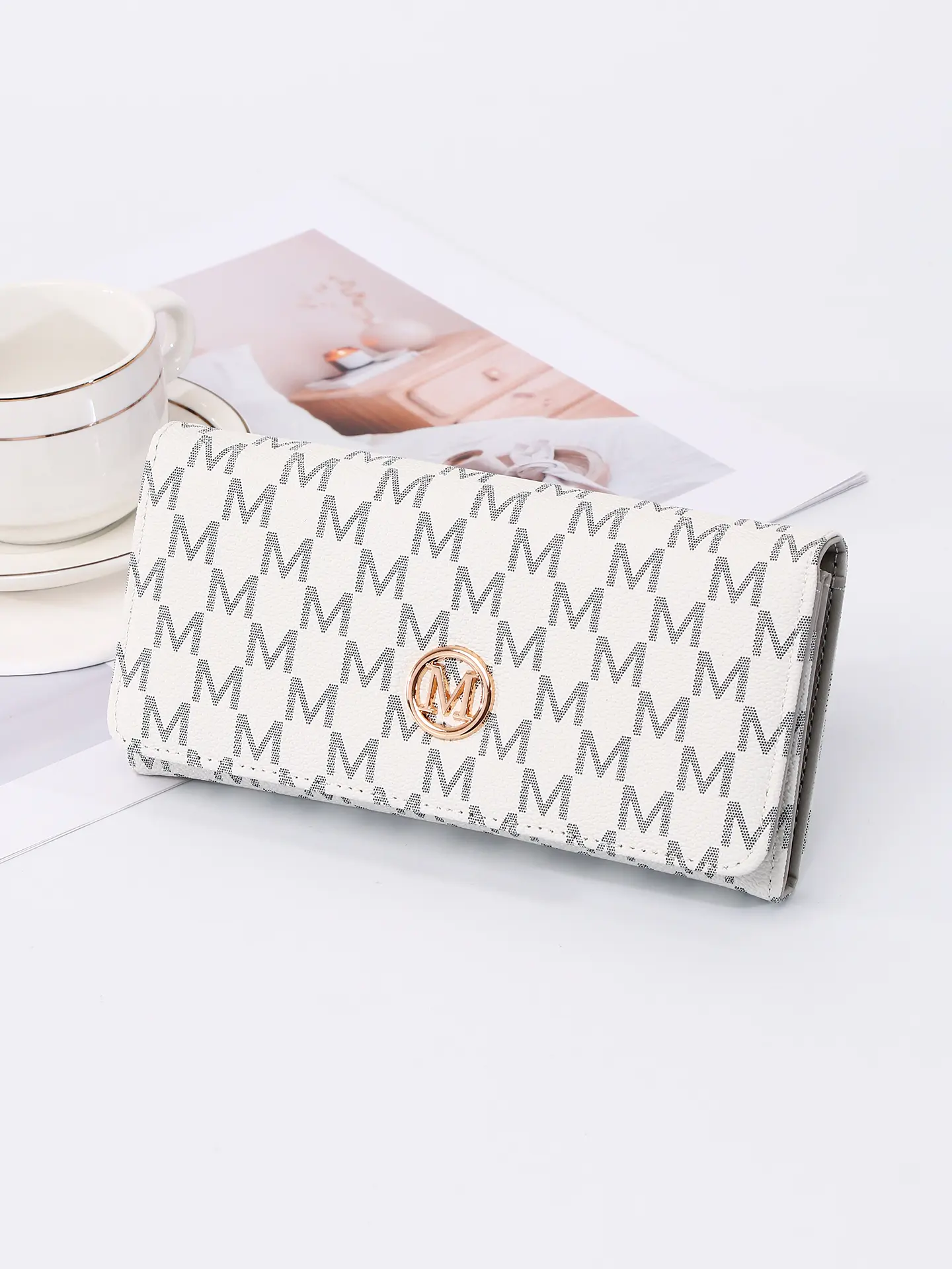 Women's Fashion Elegant Clutch Bag, Elegant Stylish Purse, Classic High-End Buckle Long Wallet for Daily Use, Holiday Gift