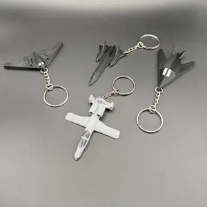 4-Pack Jet Keychain Set: SR-71 Blackbird, A-10 Thunderbolt II Warthog, F-117 Stealth Nighthawk, B-2 Stealth Bomber– Airplane Pilot Gift