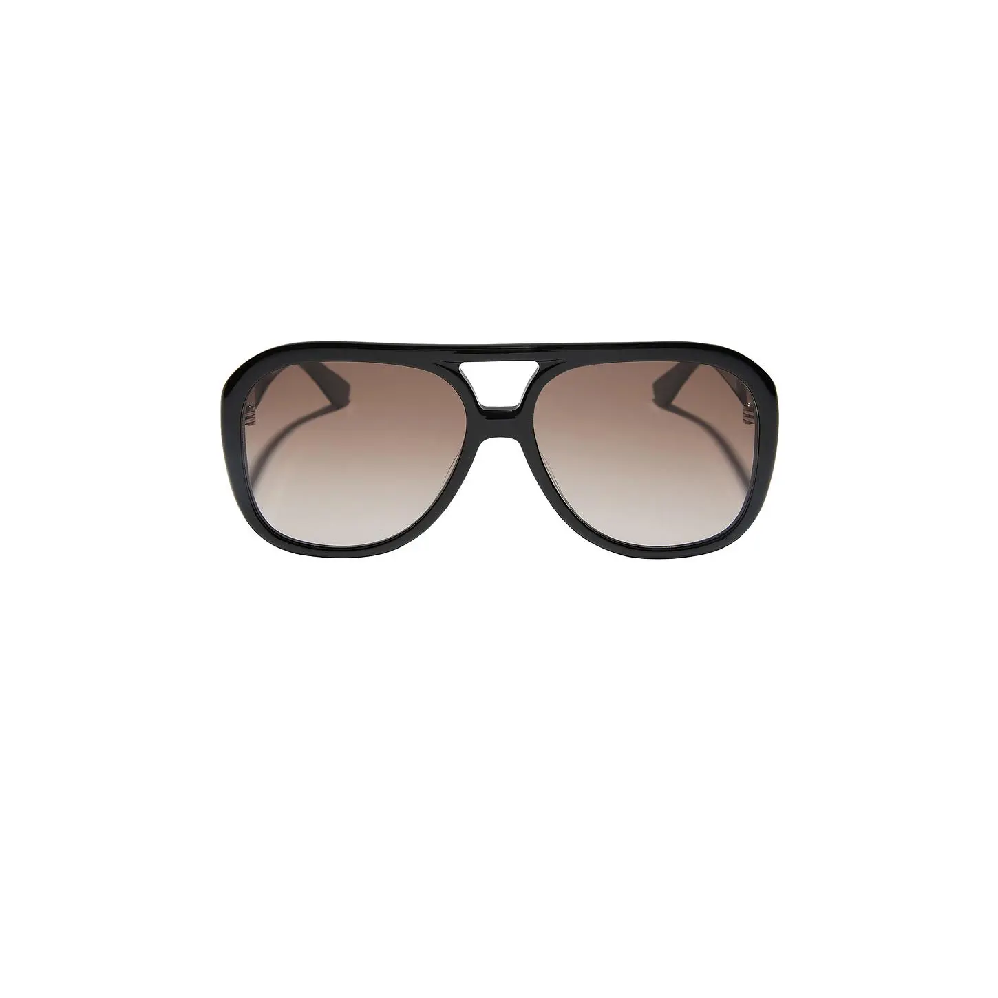 DIFF EYEWEAR X For Love & Lemons Acetate Aviator Sunglasses in Black & Brown Gradient