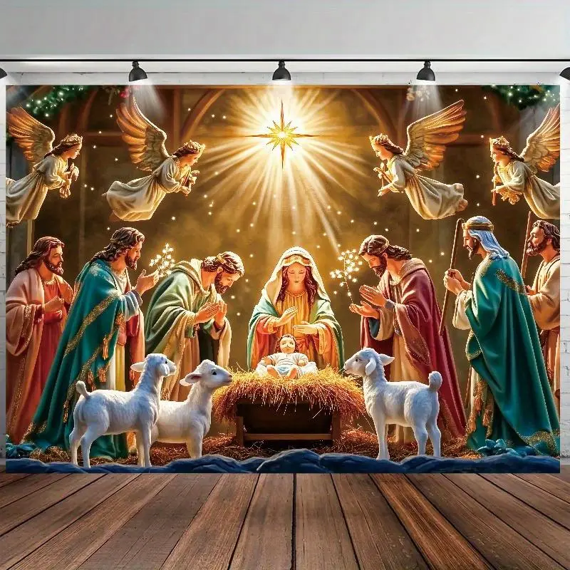 3pcs Angel Wing Decorative Christmas Stars Kit - Easy-Install Holiday Ornaments for Home Office Parties Celebrations, Home Supplies Tapestries