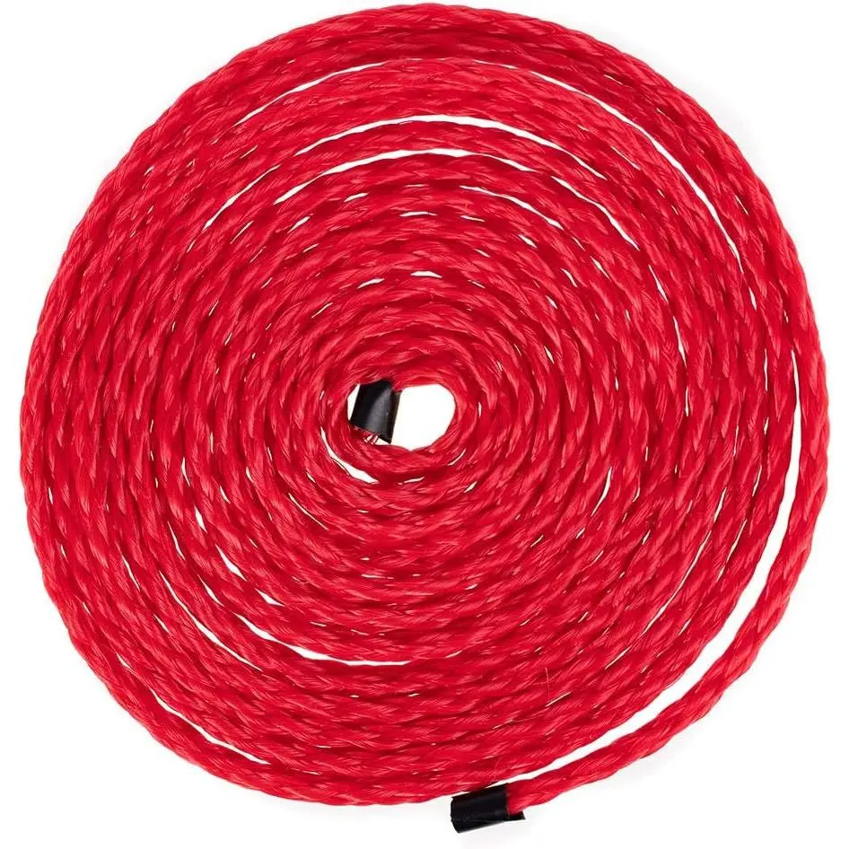 Hollow Braid Polypropylene Rope (1/4 in, ft, Black) - Lightweight Hydrophobic Barrier Rope for Crowd Control, Ski Slopes, Concerts