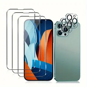 5pcs Transparent Tempered Glass Screen Protector for iPhone 17/16/15/14/13/12/11 Pro Max Pro Plus Mini iPhone - Protect Your Screen from Scratches and Cracks!