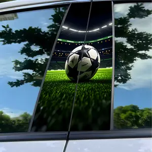 Soccer Car Door Window B-pillar Truck Trim Sticker Vinyl Waterproof Football Sunproof Funny Decoration