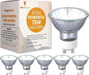 Candle Warmer Lamp Bulb Upgrade l Halogen Heat Light Bulb I GU10 75 Watt Twist Lock Fitting l Fits All Candle Wax Warmer 35W Bulb High Heat Intensity Replacement