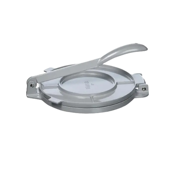 Manual 8-Inch Tortilla & Flatbread Maker – Round Press, Roti, Chapati, Silver