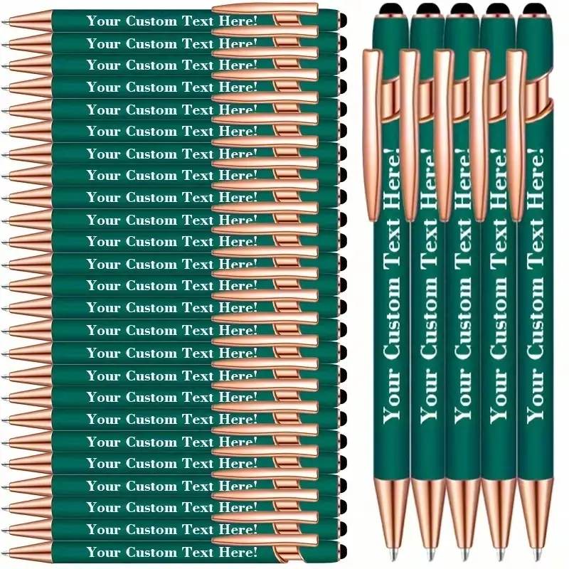 30-Pack Premium Ballpoint Pens with Stylus - Comfortable Grip, Custom Engraving Option - Smooth Writing Ballpoint, College & Elegant Student Pen - Office Stationery Set, Practical Gift for Students