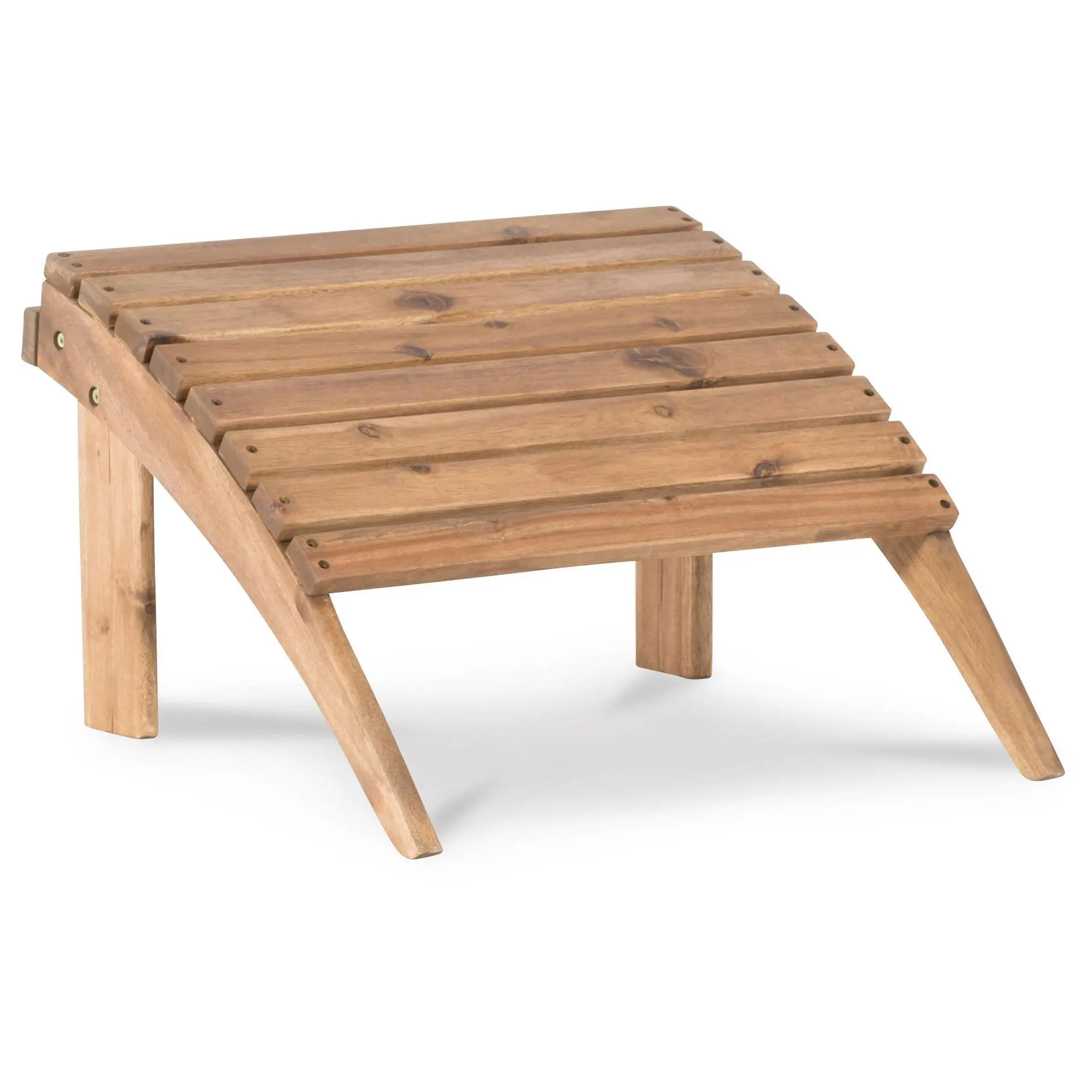Linon Outdoor Teak Adirondack Foot Rest/Ottoman