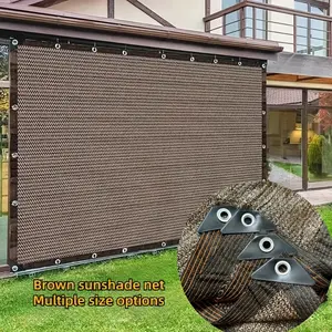 1pc Brown Sunshade Net, Ideal for Garden Terraces, Greenhouses, Outdoor Pavilions, Dog Houses, Chicken Coops, Outdoor Shade Canopy, Canopy and Sunshade