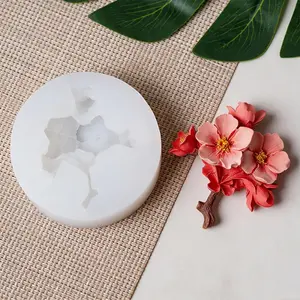 Plum blossom silicone mold, resin casting mold, suitable for DIY handmade aromatherapy candles, resin crafts, clay, gypsum, and jewelry casting. Ideal for home decor, Mother's Day, and Valentine's Day handmade gifts