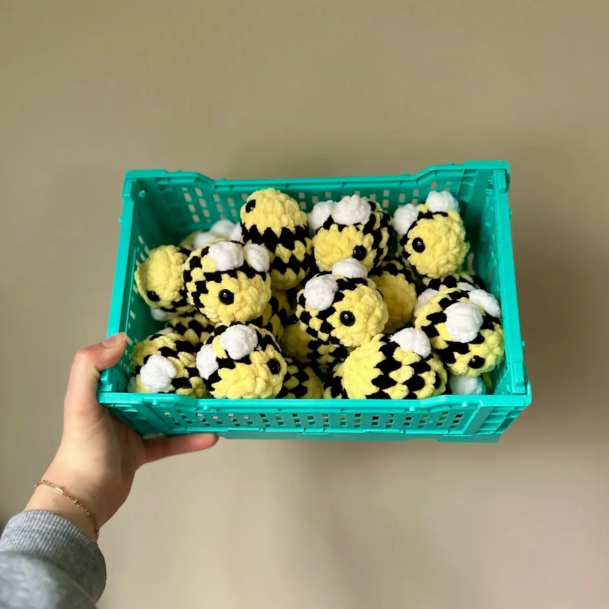 Mini Crochet Bumblebee - Handmade, Soft and Cuddly Stuffed Toy
