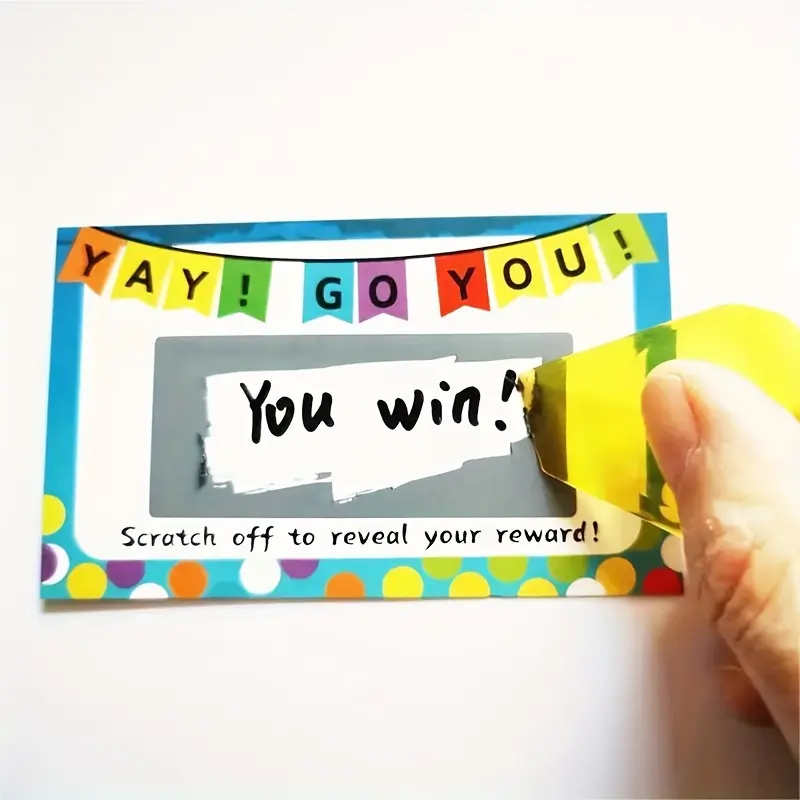 100pcs (50cards +50 scratch-off stickers) DIY to make your own scratch-off tickets blank card scratch-off cards