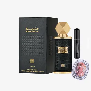 Mashrabya for Unisex Eau de Parfum Spray, 3.4 Ounce / 100 ml Comes with 5ML Refillable Spray Bottle and Scented Card Dates Pepper Pink Cinnamon Classic Fragrance