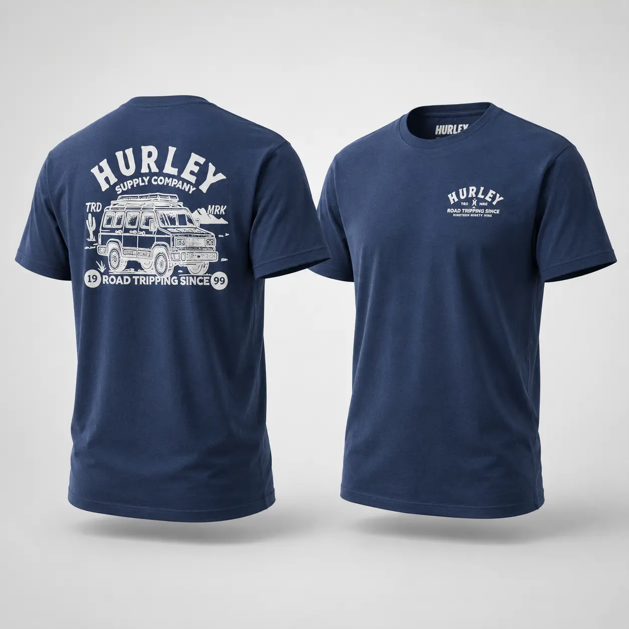 Hurley Road Tripping T-Shirt, Vintage Adventure Graphic Tee, Retro Van Camping Shirt, Outdoor Travel Tee, Road Trip Gift for Men, Shirt for Men