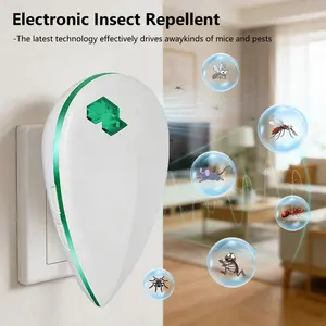 Ultrasonic Adjustable Three Color Mosquito Repeller, Mosquito Repellent, Indoor Plug-In Multi-Functional Insect Killer, LED Night Light Mouse Repeller, Us Plug