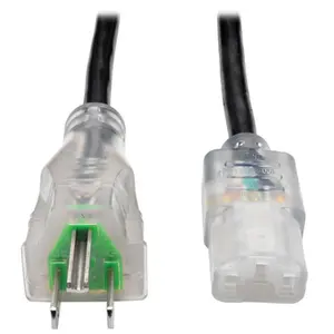Tripp Lite TRL-P00606HG13CL 6 ft. Hospital Grade Computer Power Cord - 13A, 16 AWG & NEMA 5-15P - IEC-320-C13, Clear Plugs