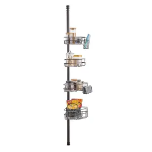 VEVOR 56" to 114" High Shower Corner Caddy Tension Pole Rust-Proof Tension Pole