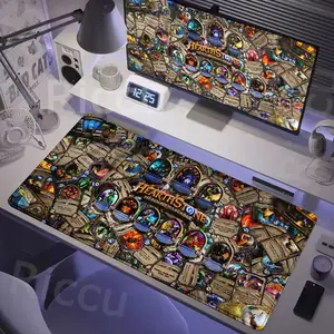 [Sale off up to 65%][Free Ship] Hot selling item Hearthstone electronic sports Locking edge  Gamer Large HD Print Computer Desk Locking Edge Keyboard Mouse Pad