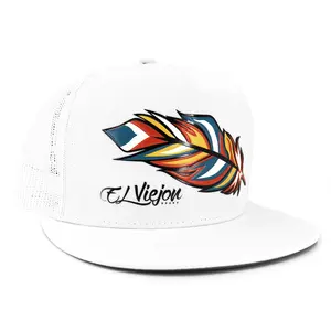Pluma White flat visor hat