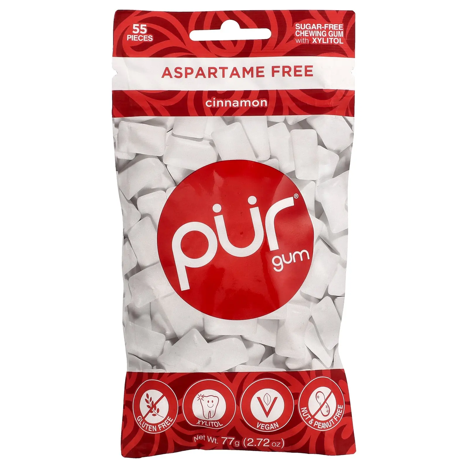 The PUR Company Chewing Gum, Cinnamon, 55 Pieces, 2.72 oz (77 g)