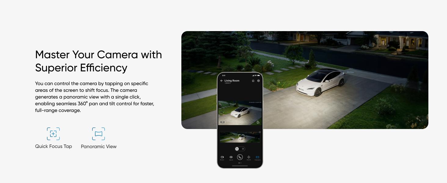 eufy Floodlight Camera E30, Security Camera Outdoor, CCTV-Style 360° Pan and Tilt, AI Detection and Tracking, 2K Video, 2.4GHz Wi-Fi, 2,000 Lumens, Custom Voice and Light Alerts, 24/7 Recording, No Monthly Fee｜Spingtok